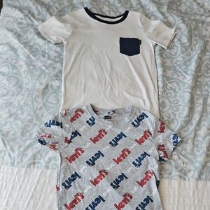 Levi's Kids Gray and White Logo T-Shirts